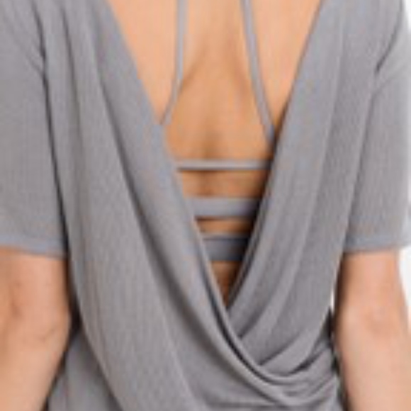 Crossback Cutout Overlay Knit Blouse - Picture 3 of 4